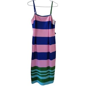 New York & Company Multicolored Striped Dress New